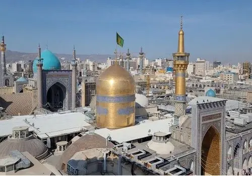 نقاره‌زنی ویژه ولادت امام حسین (ع) در حرم مطهر رضوی + فیلم