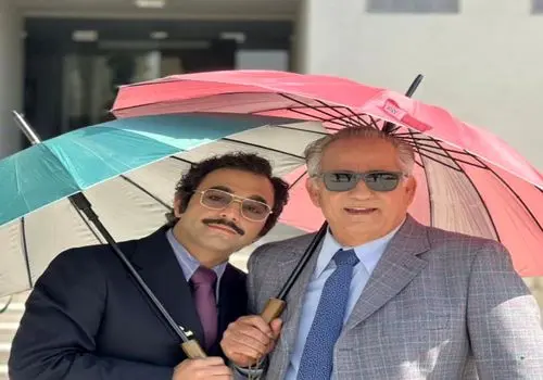 عکسی از مجید مظفری وتینا پاکروان در پشت صحنه تاسیان!
