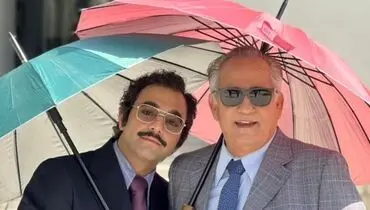عکسی از مجید مظفری وتینا پاکروان در پشت صحنه تاسیان!