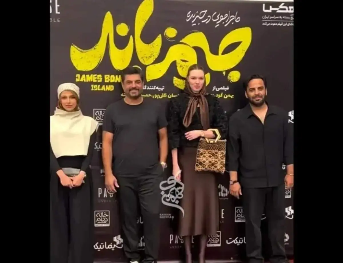 قد بلند خانم بازیگر روسی در کنار سام درخشانی جلب‌توجه کرد