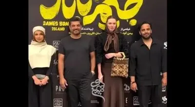 قد بلند خانم بازیگر روسی در کنار سام درخشانی جلب‌توجه کرد