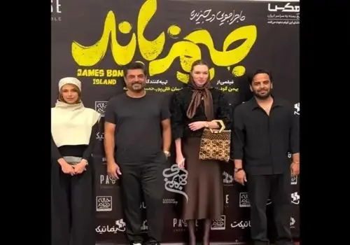 قد بلند خانم بازیگر روسی در کنار سام درخشانی جلب‌توجه کرد