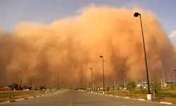 حرکت طوفان شدید گردوخاک در عراق به سمت ایران + فیلم 