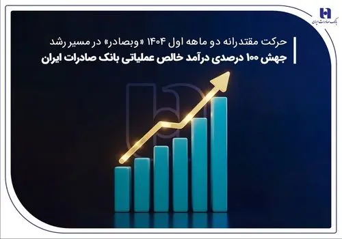 جهش ۱۰۰ درصدی درآمد خالص عملیاتی بانک صادرات ایران
