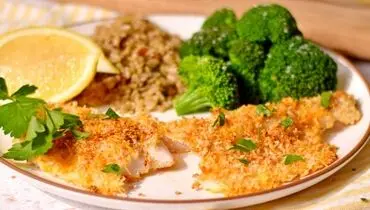 شام امشب با من:یک وعده غذایی کامل و خوشمزه؛ ماهی سوخاری با سیب زمینی و سس بروکلی