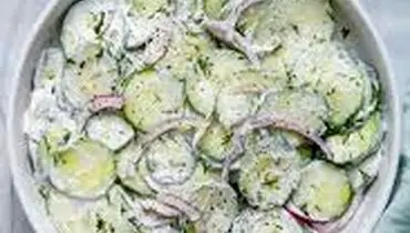 طرز تهیه سالاد خامه ای خیار