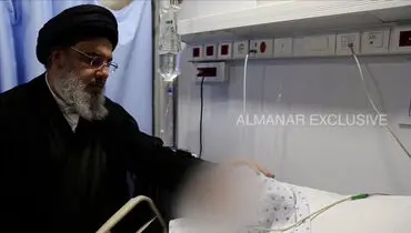 لحظاتی از حضور سید حسن نصرالله بر بالین مادرشان+ فیلم