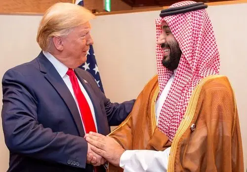  لحظه تشویق اظهارات ضد ایرانی ترامپ توسط بن‌سلمان + فیلم