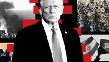 تصویر ترامپ روی بدنه موشک هوافضای سپاه