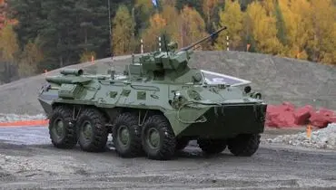 ستون BTR-82A نیروهای حافظ صلح روسیه در قره باغ کوهستانی+ فیلم