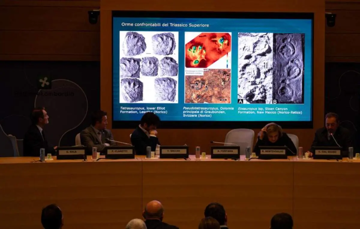 کشف هزاران رد پای دایناسور در شمال ایتالیا + فیلم 