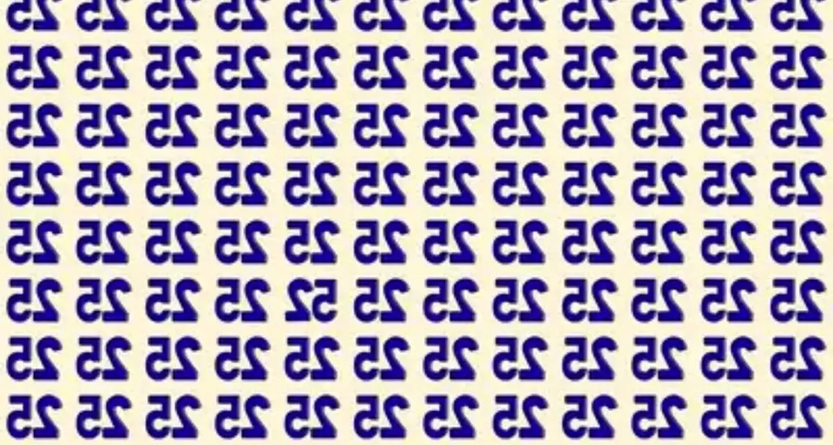 تست IQ بصری: فقط نابغه‌ها «۵۲» وارونه را سریع پیدا می‌کنند!