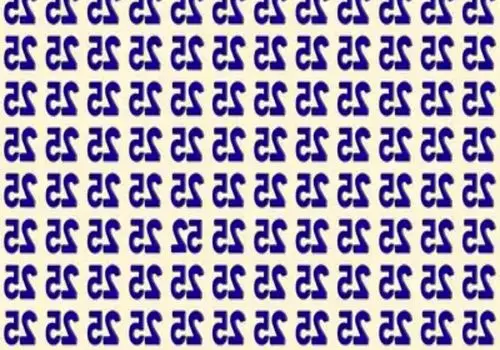 تست IQ بصری: فقط نابغه‌ها «۵۲» وارونه را سریع پیدا می‌کنند!