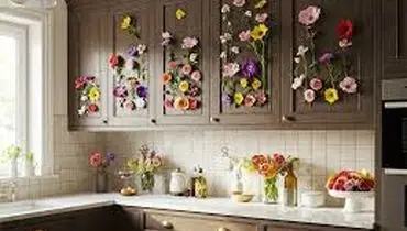 طریقه استفاده از گل و گیاه در زیباسازی دکور آشپزخانه
