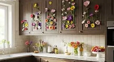 طریقه استفاده از گل و گیاه در زیباسازی دکور آشپزخانه
