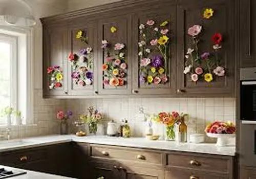 طریقه استفاده از گل و گیاه در زیباسازی دکور آشپزخانه
