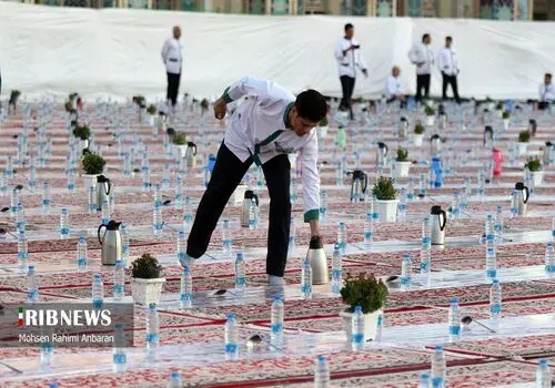 عکس | بارش باران بهاری در بهشت رضوی