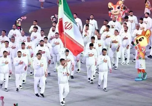 پرچم ایران در ناگویا به اهتزاز درآمد؛ رژه کاروان ورزشی کشورمان در بازی‌های آسیایی ۲۰۲۶ | ویدئو