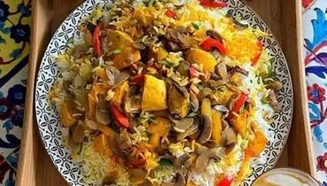 طرز تهیه قارچ پلو با مرغ، پلو مخلوط خوشمزه و مقوی