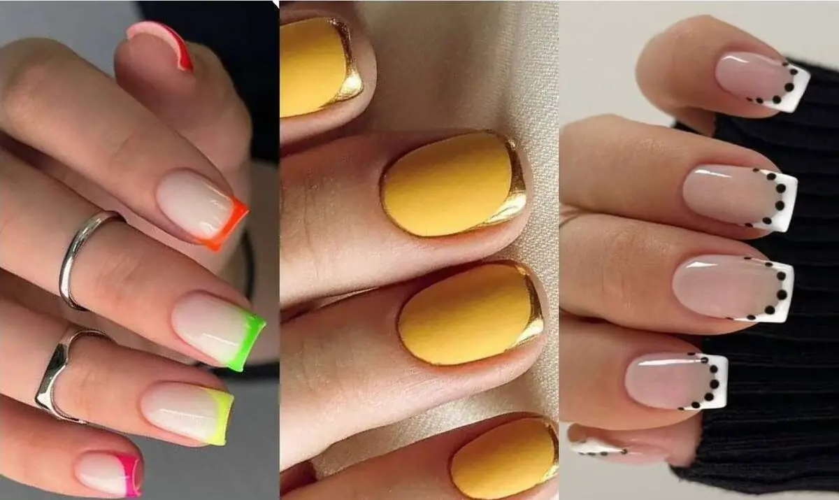 مدلهای فرنچ ناخن مربعی شیک
