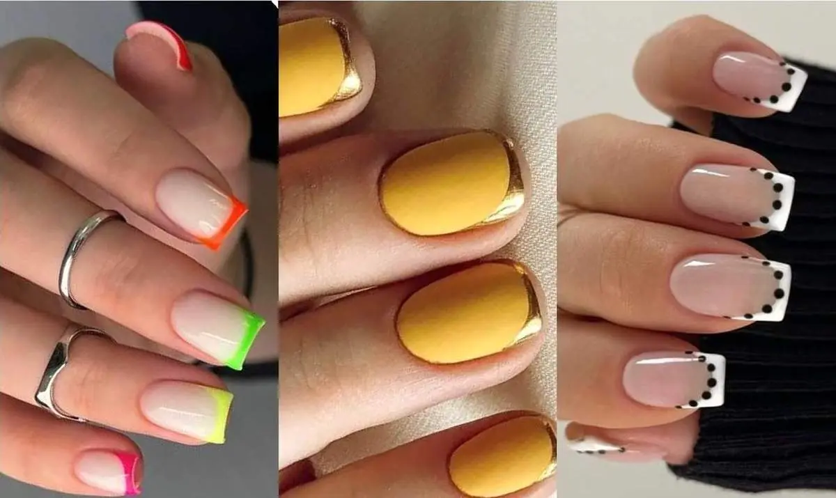 مدلهای فرنچ ناخن مربعی شیک
