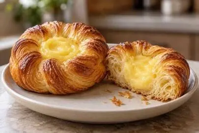 طرز تهیه شیرینی دانمارکی گرد با کرم کاسترد وانیلی