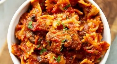 شام امشب با من: طعم متفاوت ایتالیا؛ پاستا گوجه‌ای بدون گوشت و مرغ؛ یک غذای سالم و فوری