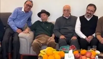 آوازخوانی علی نصیریان در یک شب‌نشینی/ویدیو 