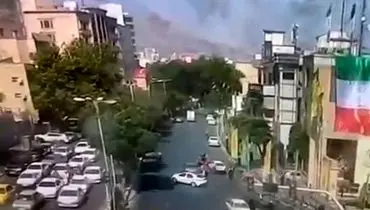امدادرسانی اورژانس و آتش نشانی پس از اصابت موشک به میدان تجریش + فیلم