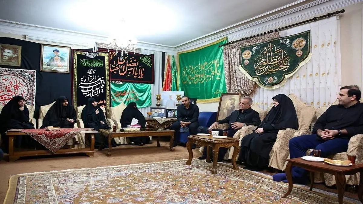 دیدار رئیس جمهور منتخب با خانواده شهید سلیمانی
