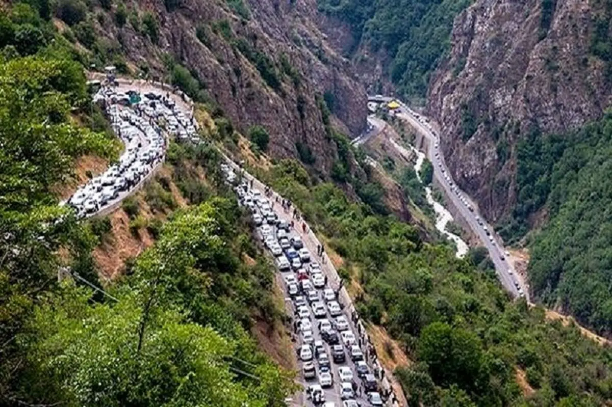 وضعیت ترافیکی جاده هراز و چالوس در صبح سیزده به در