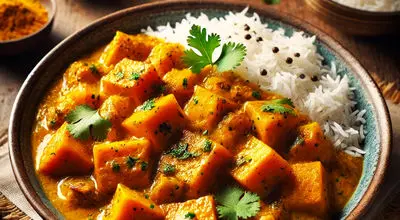 طرز تهیه خوراک بریانی قارچ و کدو تنبل برای روزهای سرد پاییز
