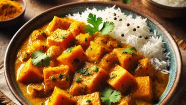 طرز تهیه خوراک بریانی قارچ و کدو تنبل برای روزهای سرد پاییز