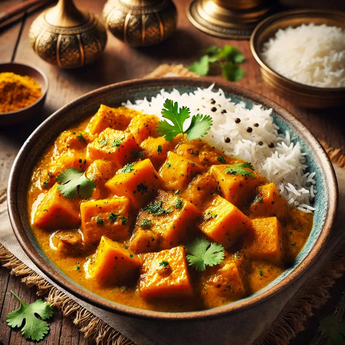 طرز تهیه خوراک بریانی قارچ و کدو تنبل برای روزهای سرد پاییز