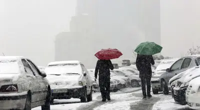 شروع بارش برف پاییزی + فیلم