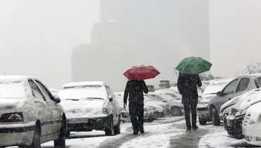 بارش شدید برف در تهران  + فیلم
