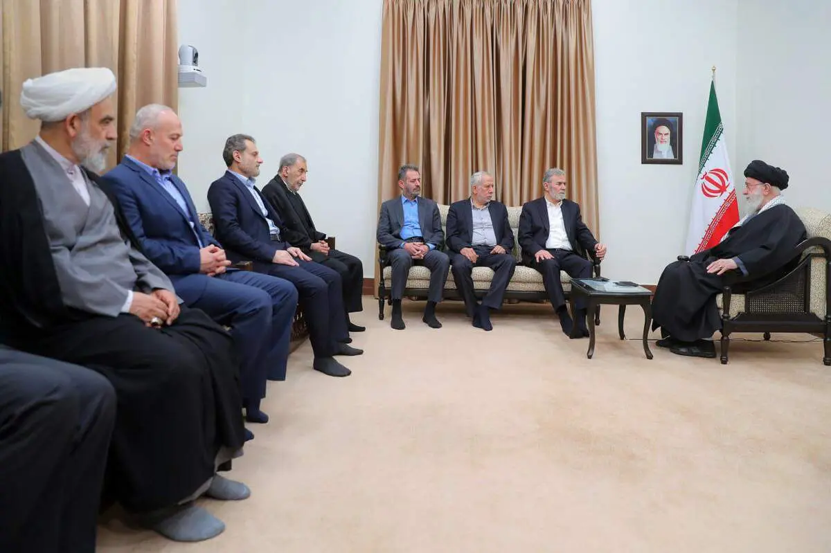 دیدار رهبر انقلاب با دبیرکل جنبش جهاد اسلامی فلسطین