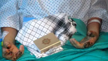 عیادت فرزندان رهبر انقلاب از مجروحان لبنانی و رزمندگان حزب‌الله+ تصاویر