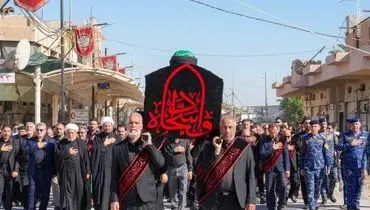 تصاویر |  تشییع نمادین امام سجاد(ع) در سامرا
