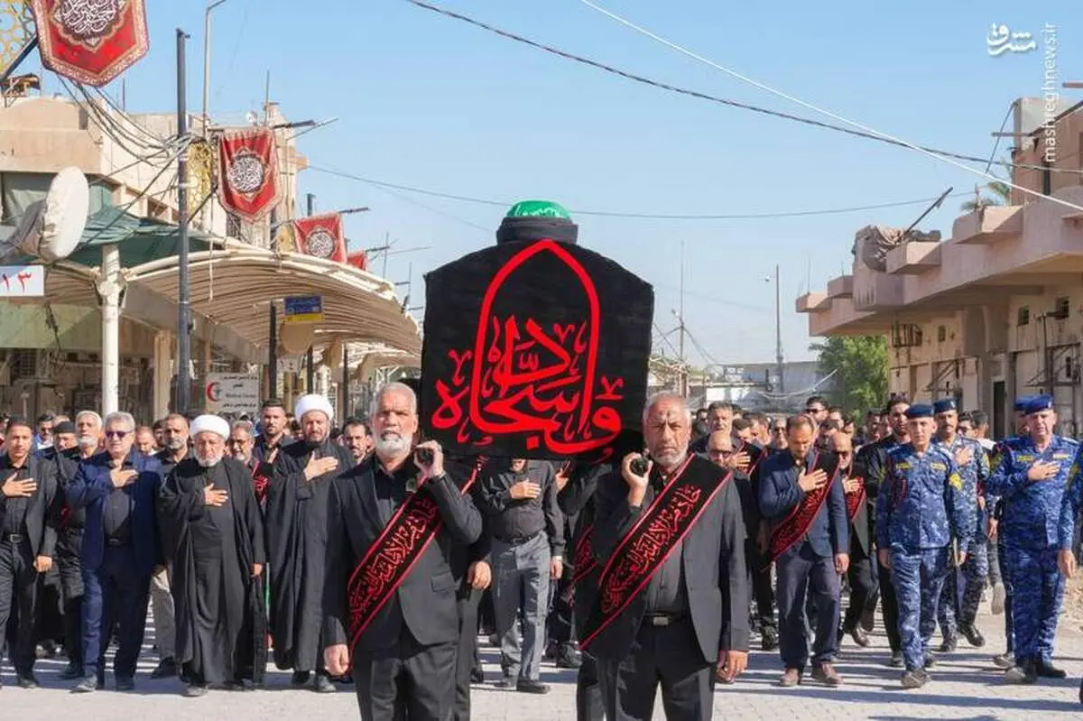 تصاویر |  تشییع نمادین امام سجاد(ع) در سامرا
