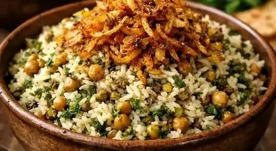 روش تهیه پتله پلو همدانی اصیل با کشمش و گردو