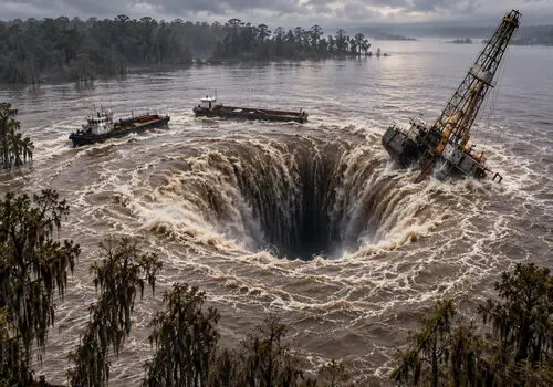 راز ناپدید شدن یک دریاچه؛ وقتی مته حفاری آب را بلعید!
