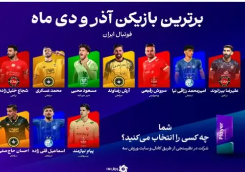 نامزدهای سرشناس اولین جایزه فوتبال ایران در سال ۲۰۲۶
