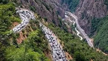 جاده چالوس یک‌طرفه شد/ ترافیک سنگین در مبادی خروجی‌ تهران