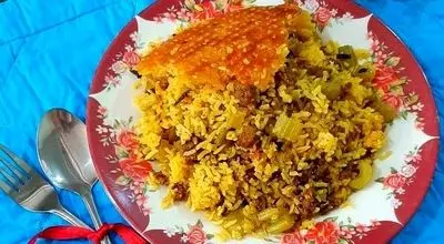 طرز تهیه پلو کرفس با مرغ