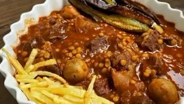 طرز تهیه قیمه بادمجون یا سیب زمینی
