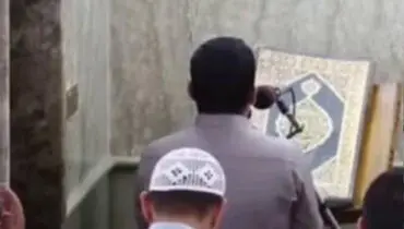 لحظه بیهوش شدن امام جماعت از شدت گریه برای غزه + فیلم