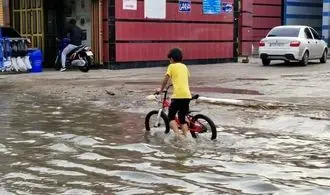 آبگرفتگی خیابان‌های اهواز بعد از بارش باران+ تصاویر