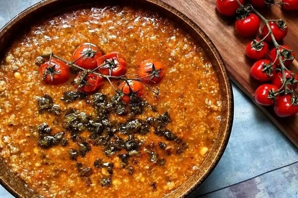 طرز تهیه تورشولو آش یا آش ترش تبریز 