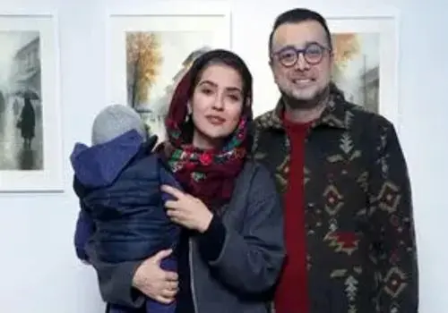 عکس شاد سپند امیرسلیمانی در کنار پسرش